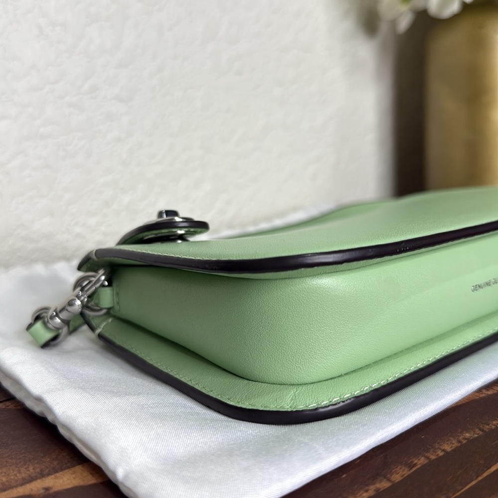 Coach Genuine Leather Penn Shoulder Bag in Pale Pistachio, Silver Hardware - Picture 12 of 16
